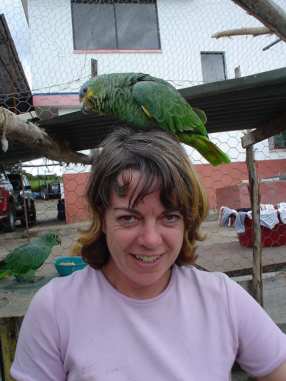 Mel with Parrot